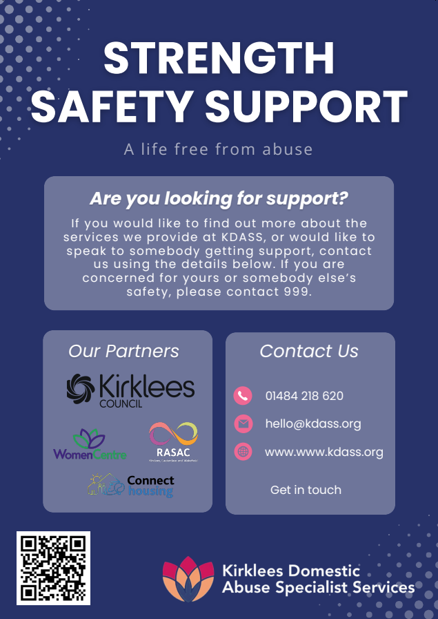 KDASS offers inclusive, confidential support for anyone affected by domestic abuse; from advice and safety planning to counselling and specialist services. Learn more and find support here: https://www.kdass.org/ If you’re in immediate danger, please call 999.